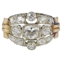 Beautiful Bold Art Deco 3.20 Carat Diamond Rare Engagement Ring