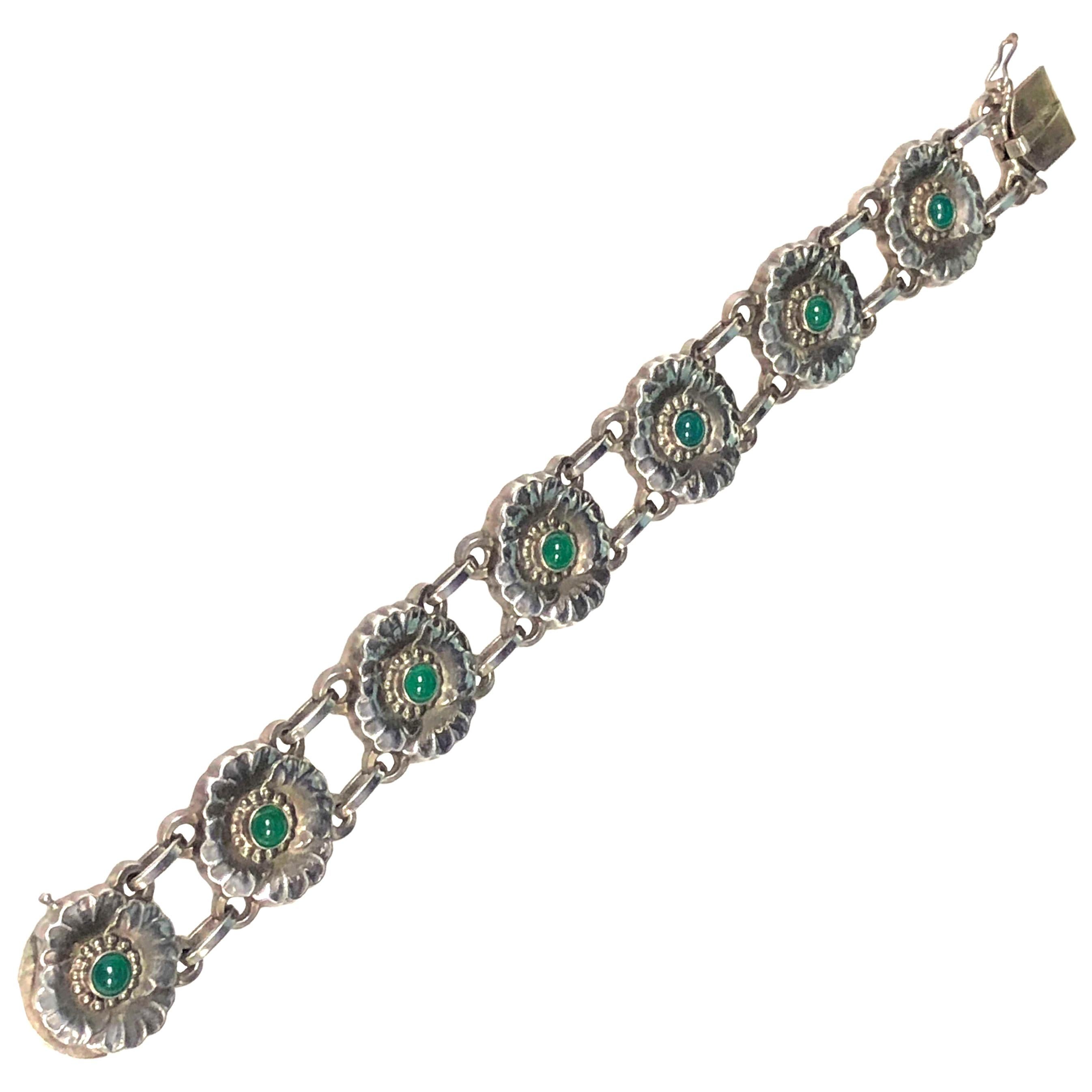 George Jensen Denmark Antique #32 Gem Stone Bracelet