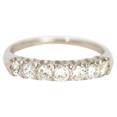 Vintage Diamond Seven-Stone Platinum Ring