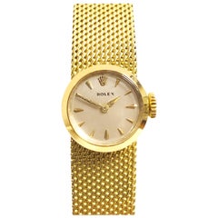 Retro Rolex Orchid Yellow Gold Ladies Bracelet Watch in Original Box