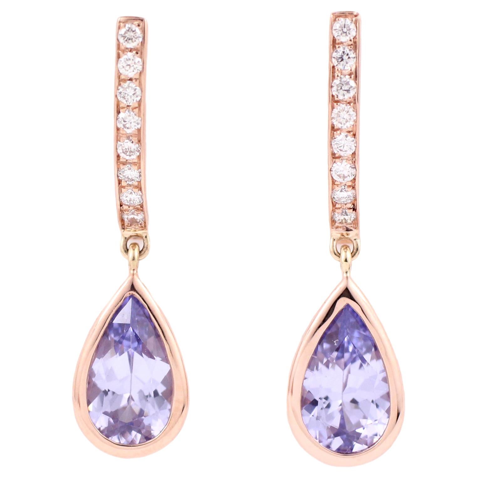 Julius Cohen Lavender Spinel Drop Earrings