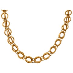 Schlumberger Tiffany & Co. 18 Karat Gold Circle Rope Necklace