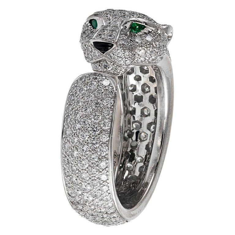 Cartier White Gold and Diamond Panthere Ring at 1stDibs | cartier panther  ring diamond, cartier cheetah ring, cartier panthere ring diamond