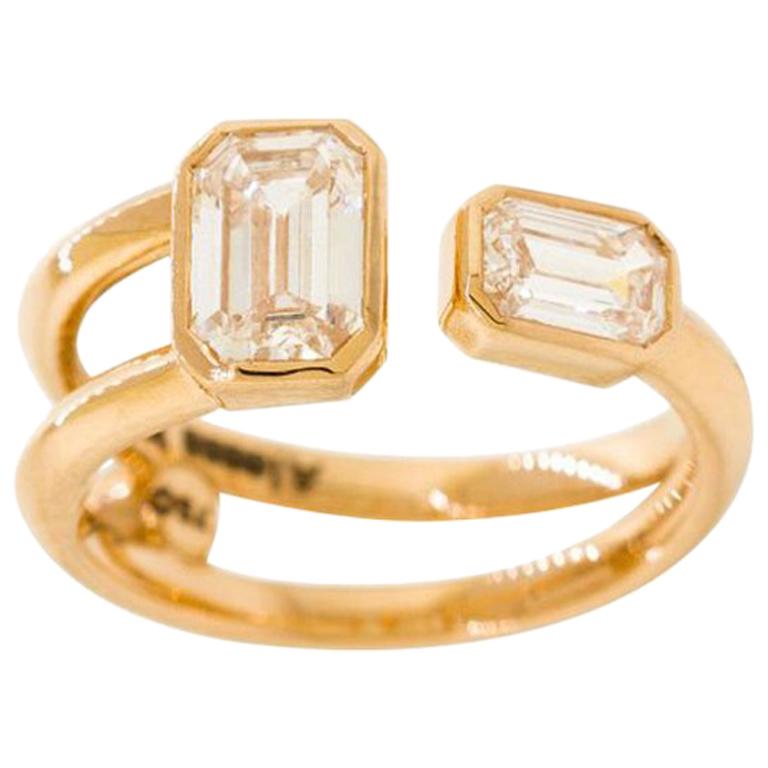 GCAL Certified 18K Rose Gold and 0.76 ctw Diamond You and Me in the ...