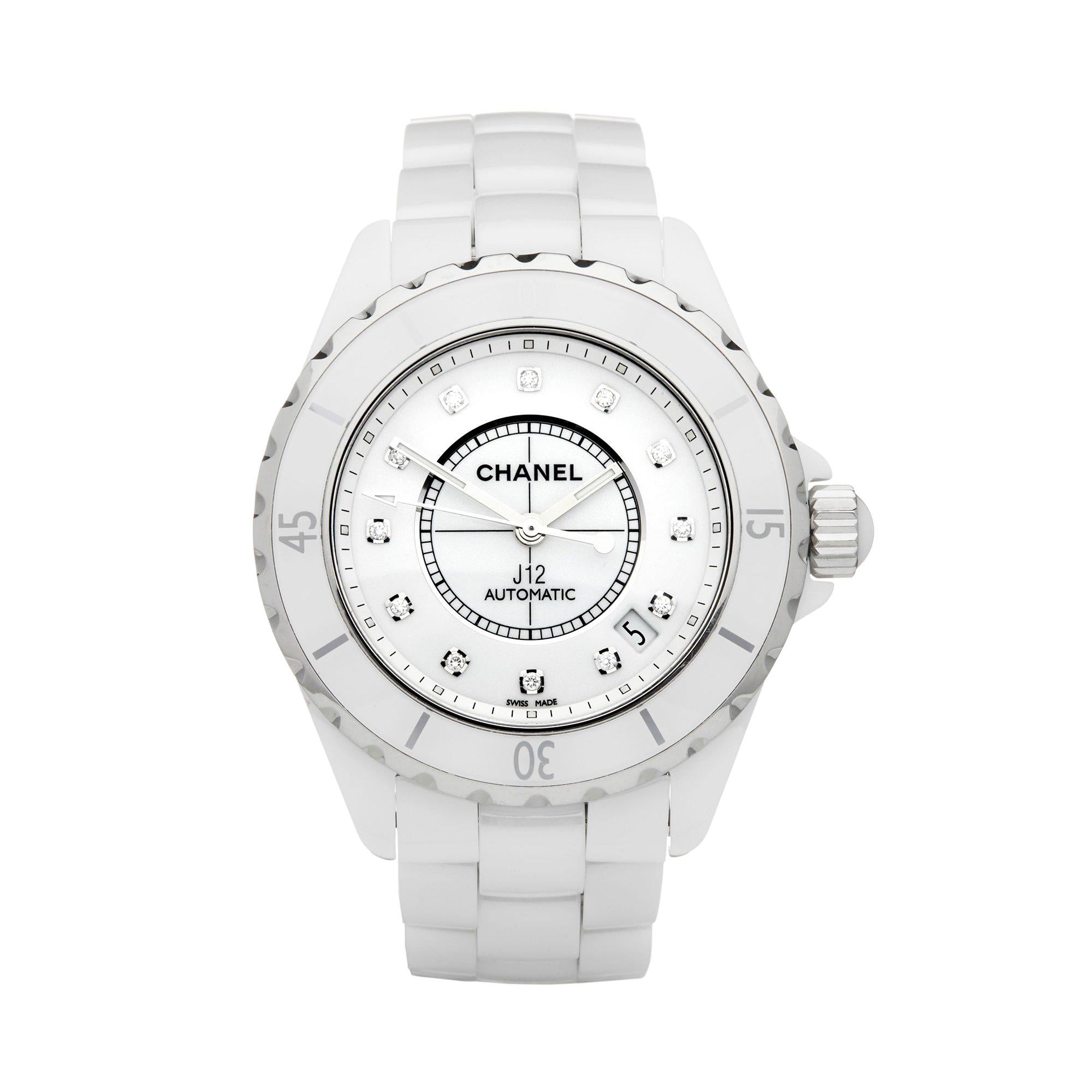 Chanel J12 Diamond Ceramic H1629 Wristwatch