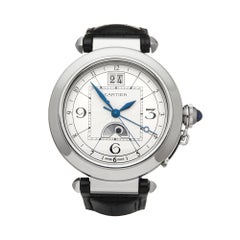 Cartier Pasha De Cartier Big Date Moonphase XL Stainless Steel W31093 Or 2938