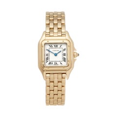Retro Cartier Panthere De Cartier 18k Yellow Gold W25022B9 Or 1070 Wristwatch