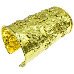 Jean Mahie 22 Karat Gold Manchette Bracelet