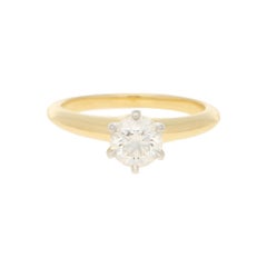 Tiffany & Co Solitaire Diamond Ring in 18ct Yellow Gold 0.86 Carat