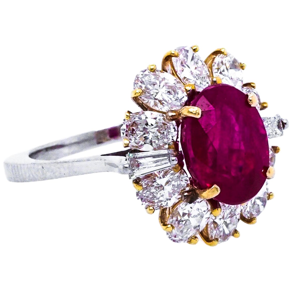 Tiffany and Co. Star Ruby Diamond Gold Ring For Sale at 1stDibs