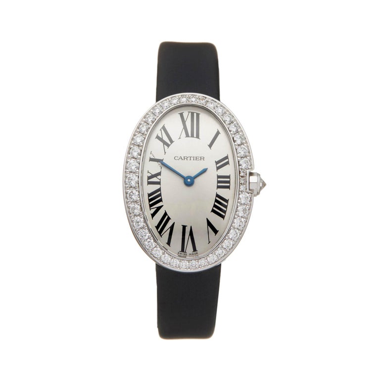 Cartier Baignoire Diamond White Gold 3065 Wristwatch at 1stDibs