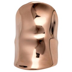 18 Karat Rose Gold Shield Ring