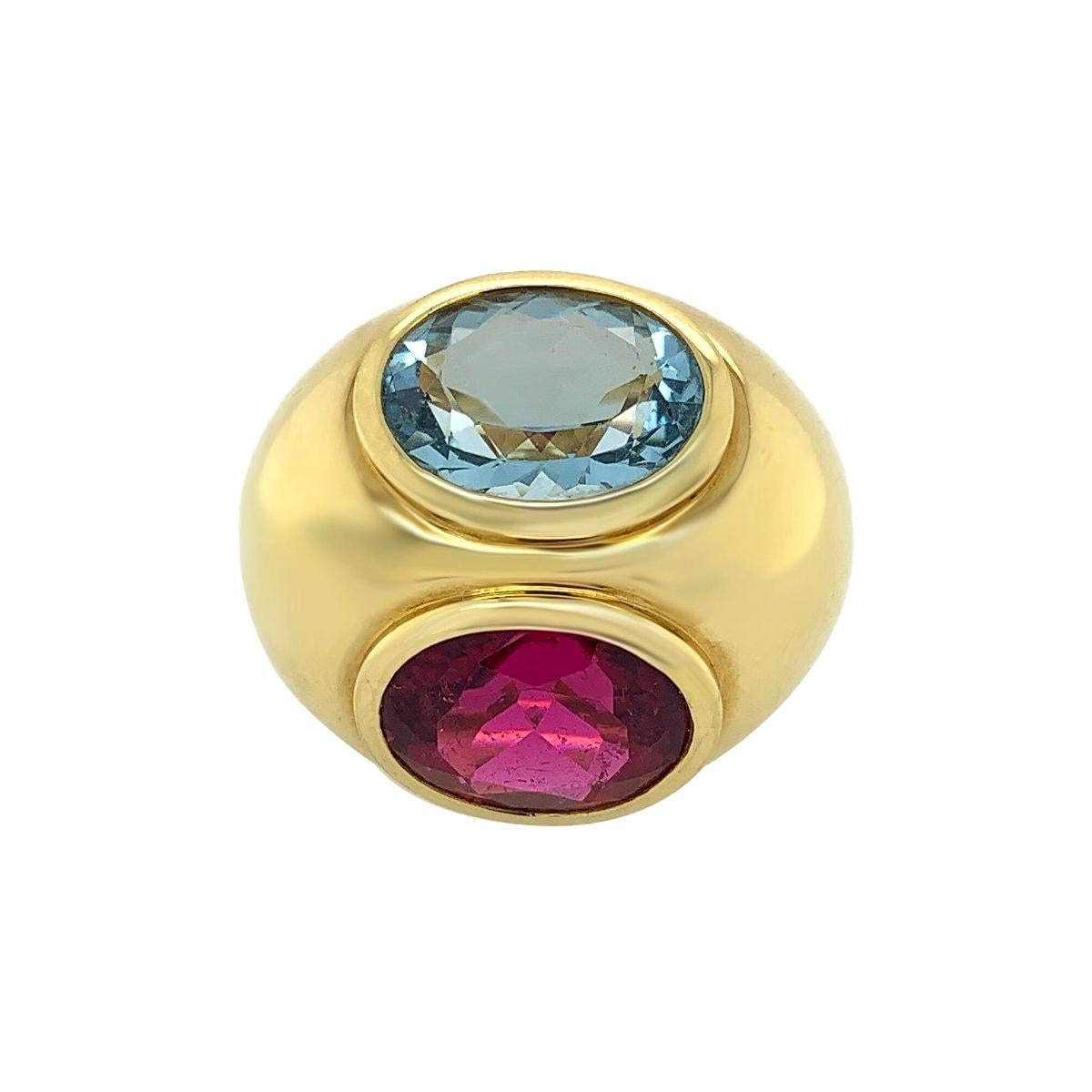 Tiffany & Co by Paloma Picasso Gold Tourmaline Aquamarine Ring