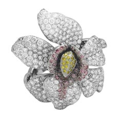 Bague Cartier "Caresse d'orchidée":: platine et diamants