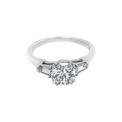 Vintage Harry Winston Platinum Solitaire Diamond Ring