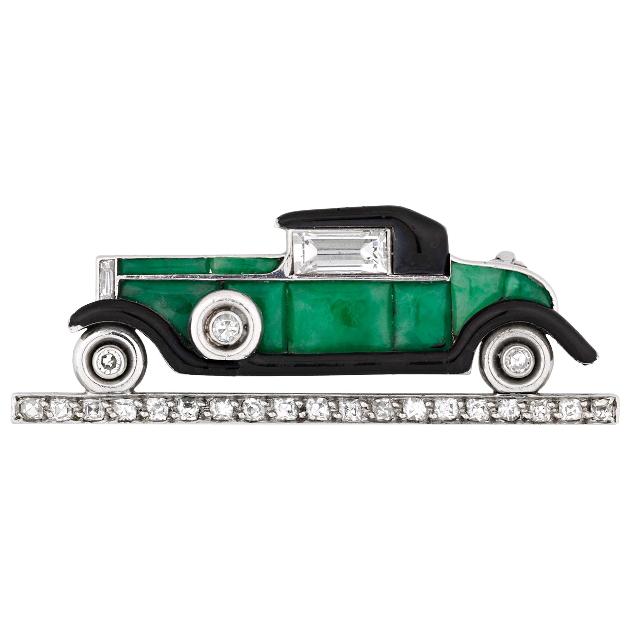 Cartier Art Deco Automobile Brooch