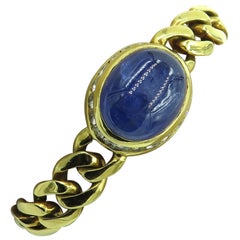 Bulgari Cabochon Sapphire, Diamond and Gold Bracelet