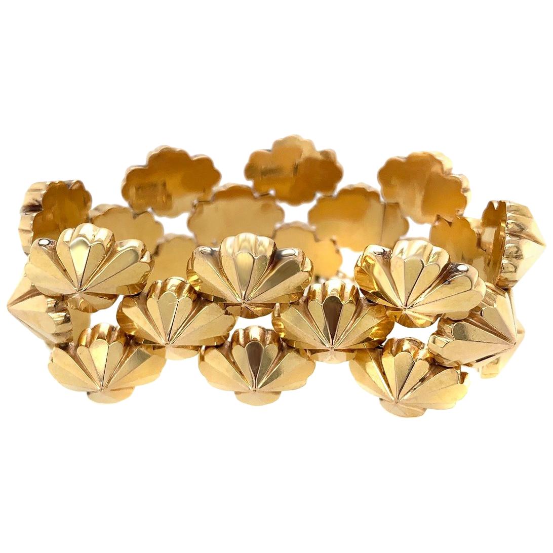 18 Karat Rose Gold Bracelet For Sale