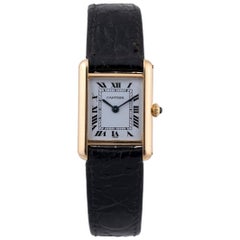 Retro 18 Carat Gold Tank Louis Cartier Wristwatch, by Cartier