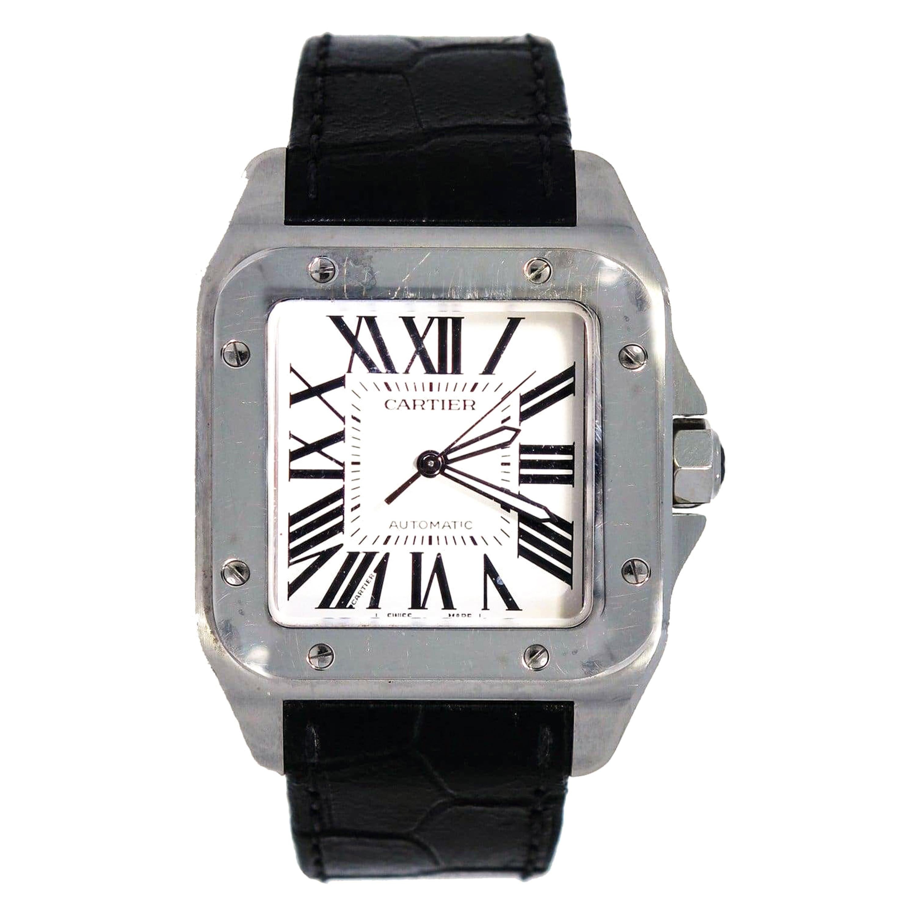 Cartier Santos 100 Stainless Steel Wristwatch