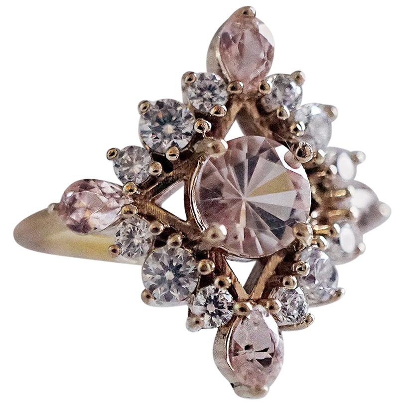 Middleton Morganite Diamond Ring For Sale