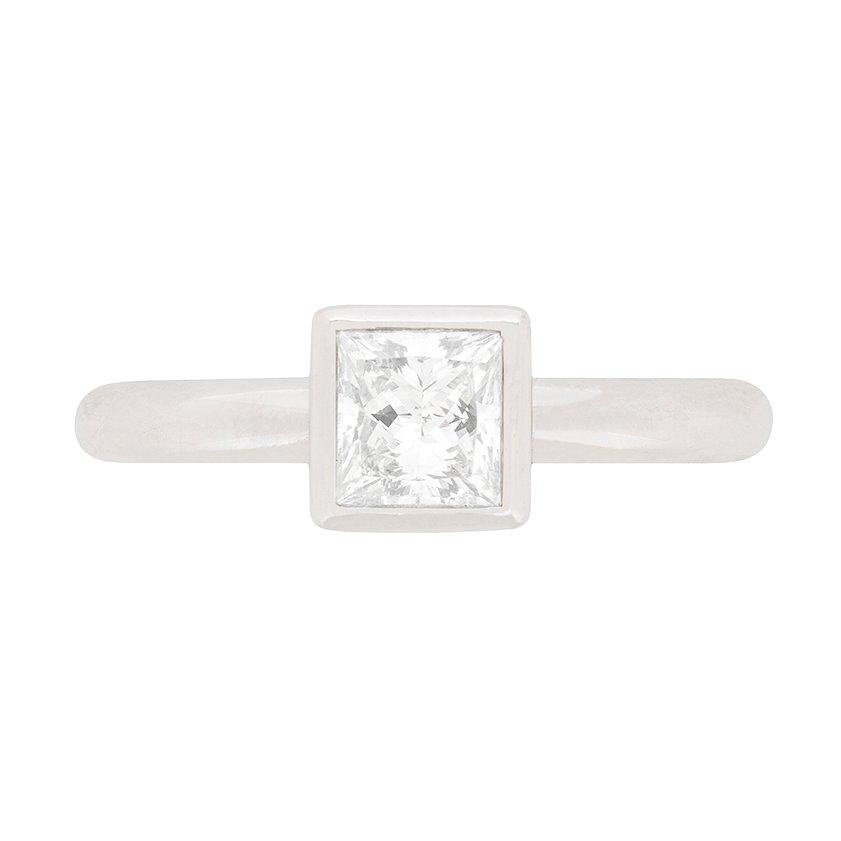 Tiffany & Co. Bezet Diamond Solitaire Engagement Ring