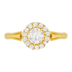 Victorian Diamond Cluster Engagement Ring, circa 1880s