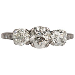 GIA Certified .92 Carat Diamond Platinum Engagement Ring