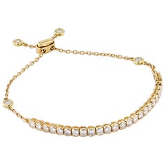 2.18 Carat Diamond Yellow Gold Bracelet