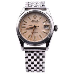 Rolex Stainless Steel Oyster Precision Champagne Dial Watch Ref. 6466