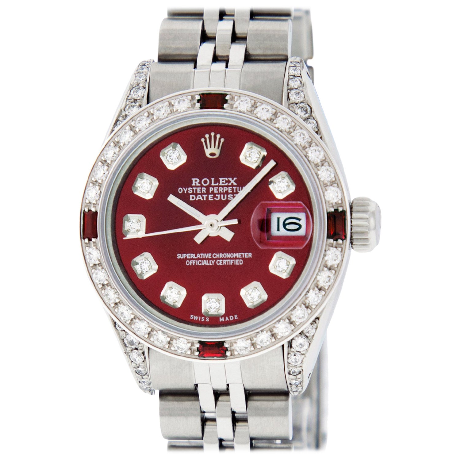 rolex datejust silver and gold