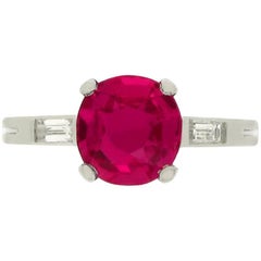 Boucheron Natural Burma Ruby Diamond Ring 2