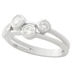 Diamond and White Gold Raindance Style Ring, Circa 2000