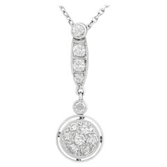 Antike 1.12 Karat Diamant und Platin Halskette