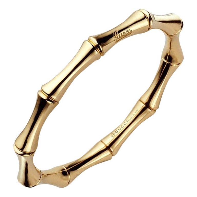 Gucci Bamboo Bracelet Yellow Gold YBA246463002017 For Sale at 1stDibs | gucci  bamboo bracelet gold, gucci bamboo bangle, gucci gold bamboo bracelet