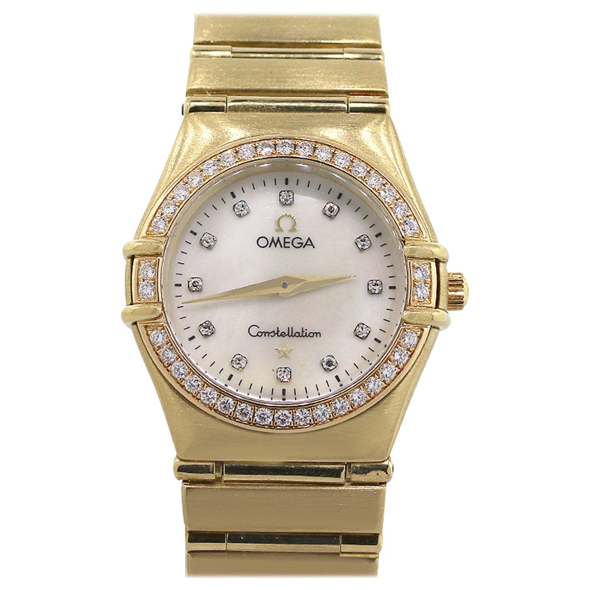 Omega Ladymatic Diamond Bezel Ladies Watch For Sale at 1stDibs