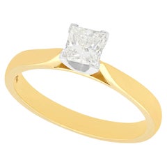 Diamond and Yellow Gold Solitaire Engagement Ring, Circa 2000