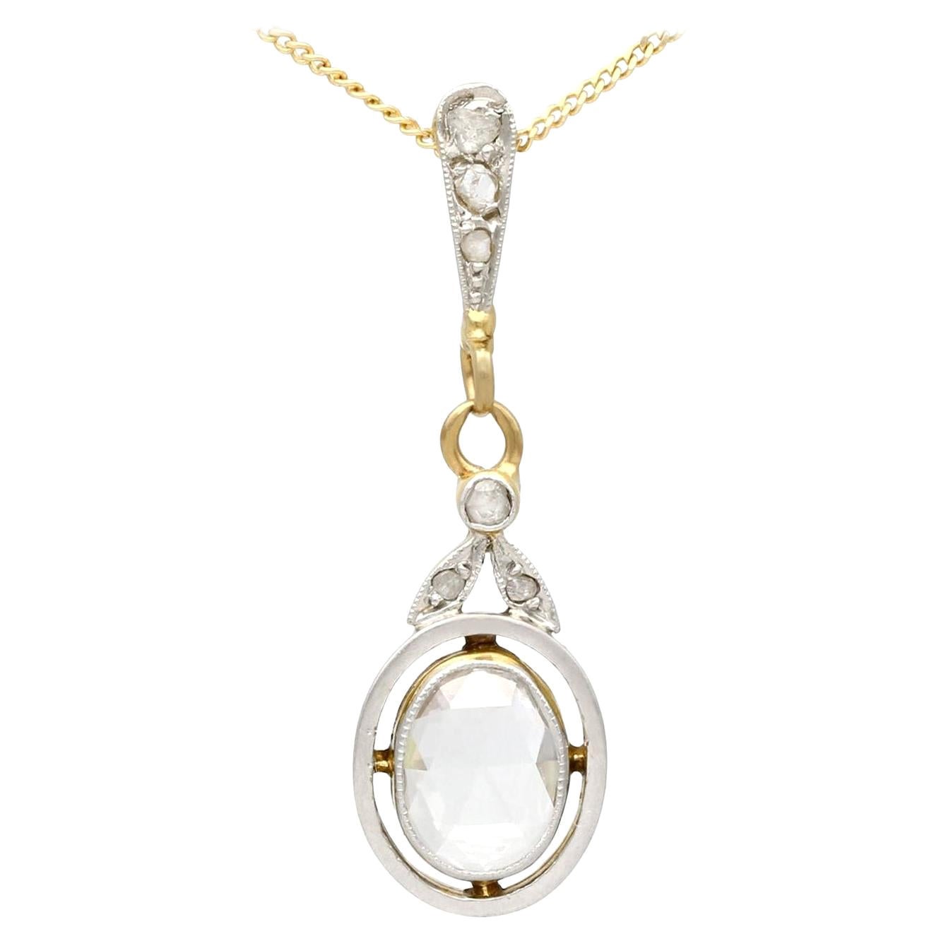 Antique Diamond and Yellow Gold Pendant, circa 1900