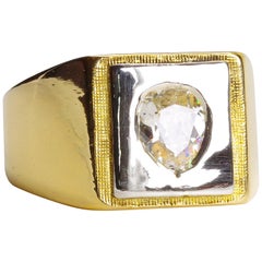 Diamond Signet Ring from France, circa 1940