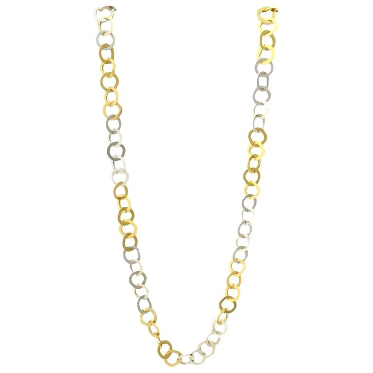 Bulgari Yellow and White Gold Long Chain Necklace