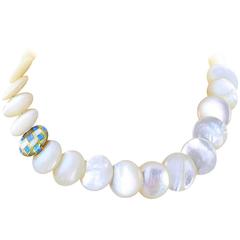 Tiffany & Co. Mother-of-Pearl Opal Gold Necklace