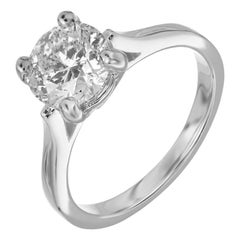 EGL Certified 1.91 Carat Round Diamond Gold Solitaire Engagement Ring