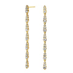 Boucles d'oreilles Syna en or jaune avec diamants