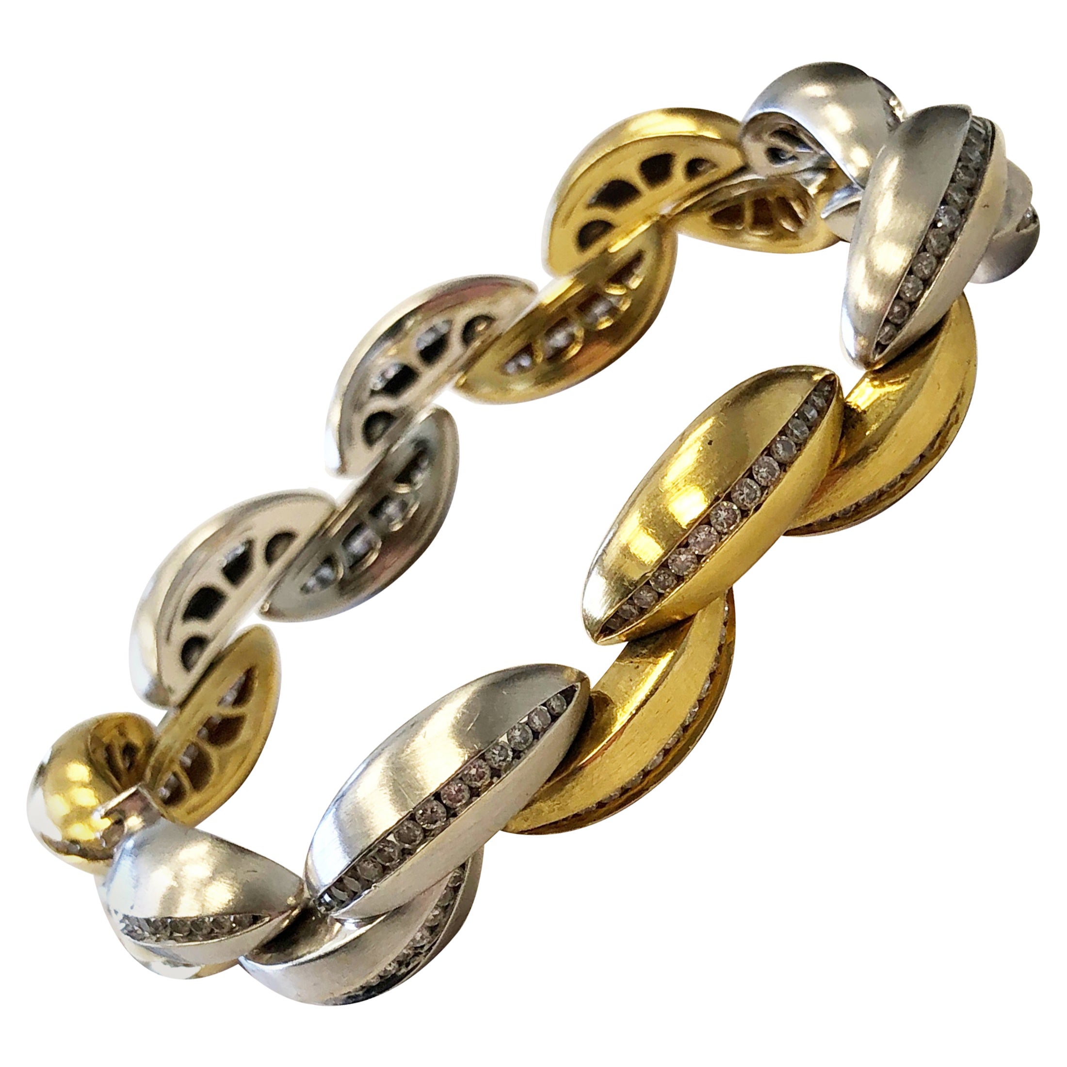 Two-Tone Gold and Diamond Bracelet 