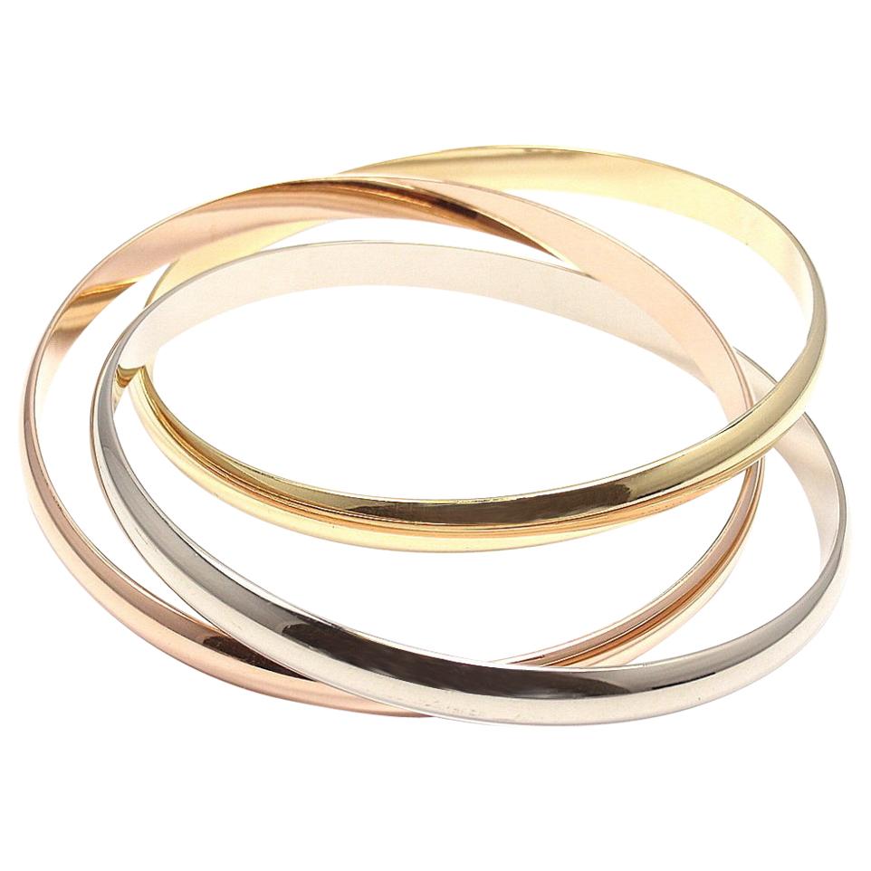 Tri Tone Gold and Diamond Bracelets — H. Watson Jewelry