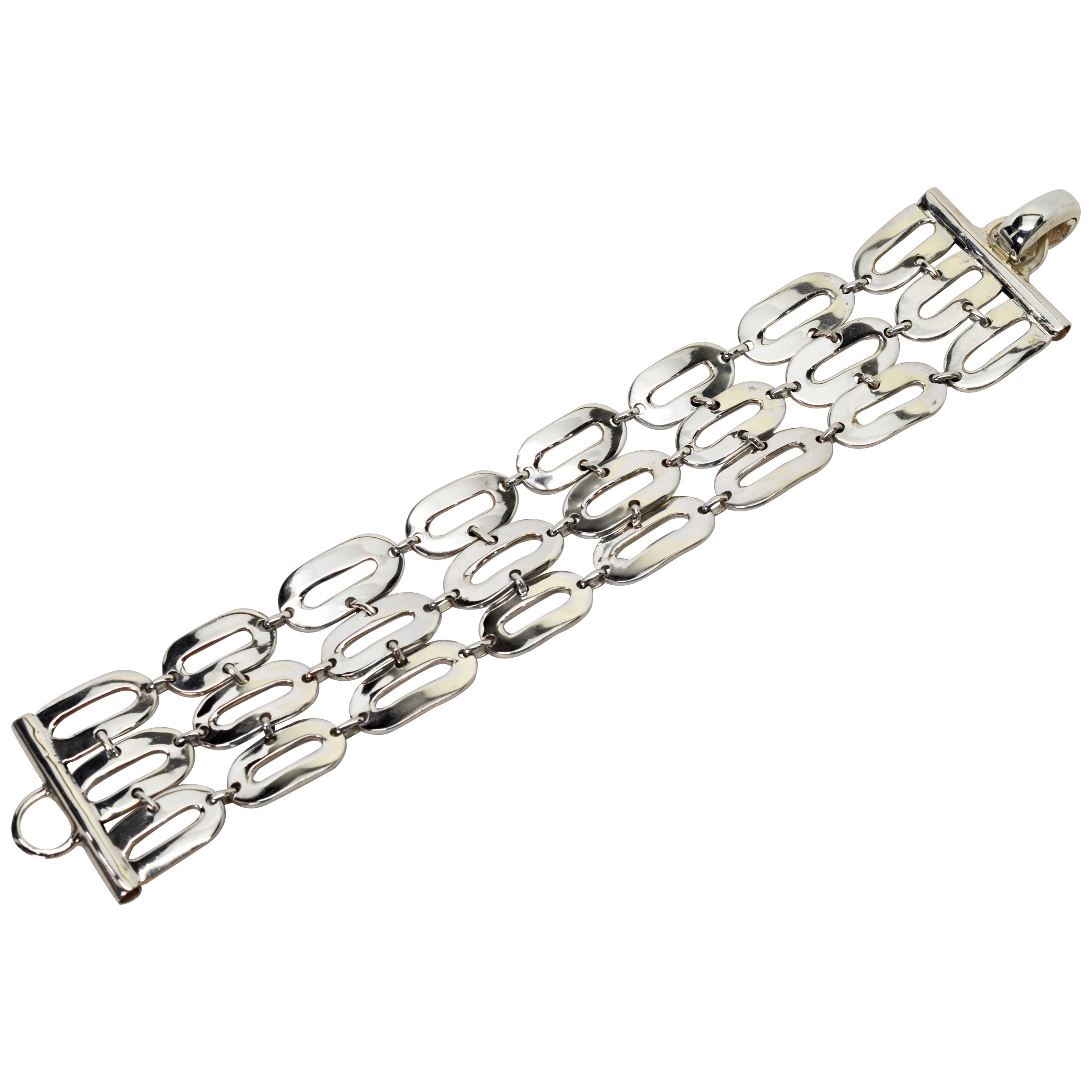 1970s Italian Gold Chain Link Bracelet at 1stDibs