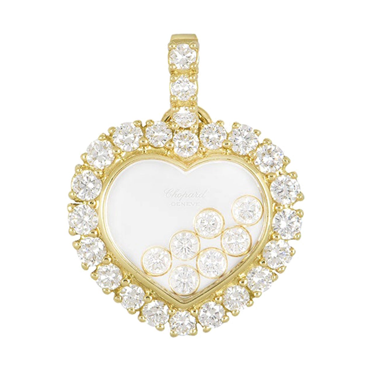 Chopard Happy Diamond Gold Heart Pendant For Sale at 1stDibs