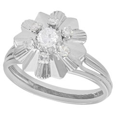 1950s, Vintage Diamond and White Gold Cocktail Ring