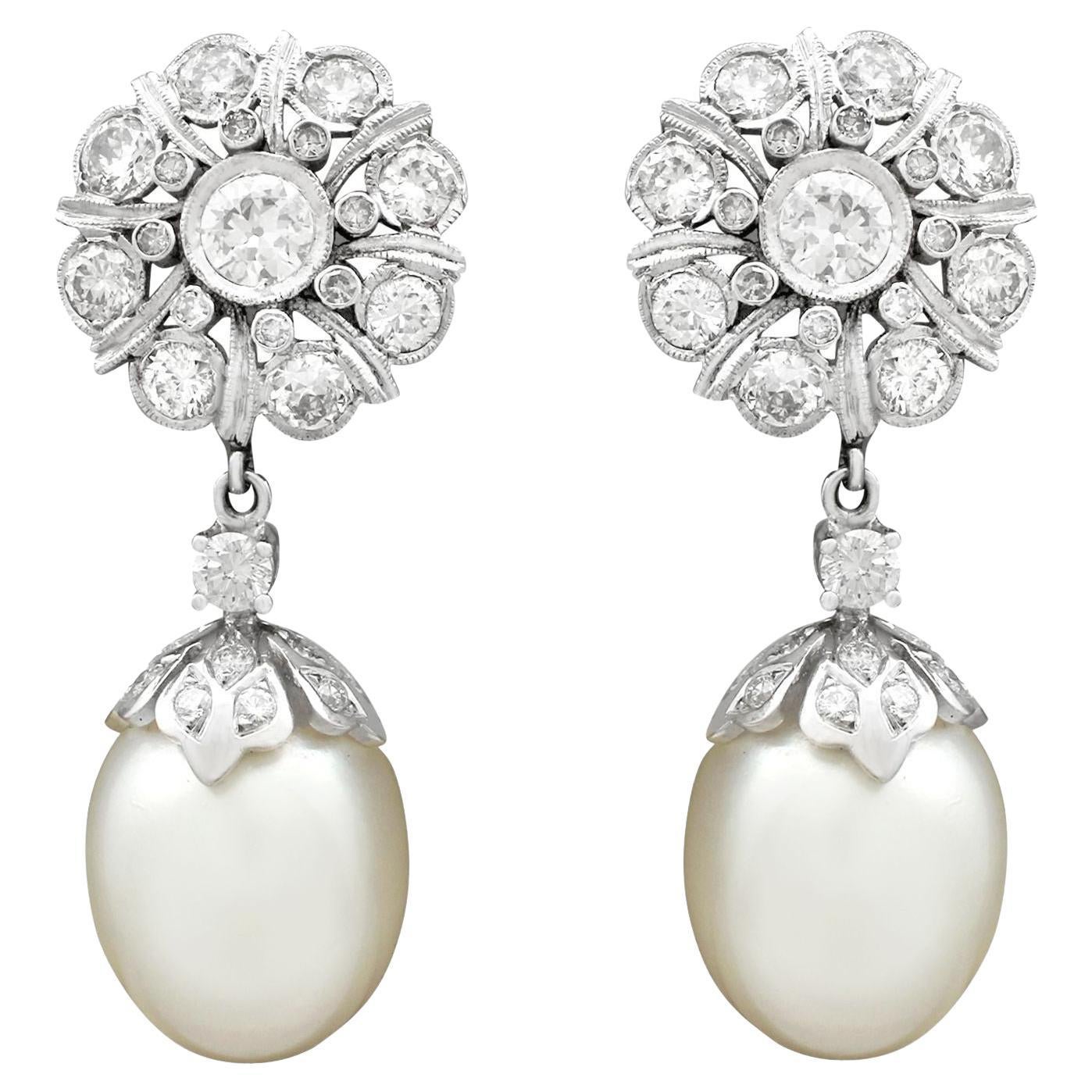 1950s Pearl Drops Earrings main image 1