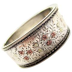 Antique Silver and Gold Cuff Bracelet